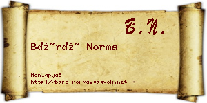 Báró Norma névjegykártya